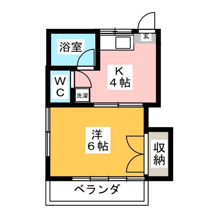 コーポ阿川の間取り