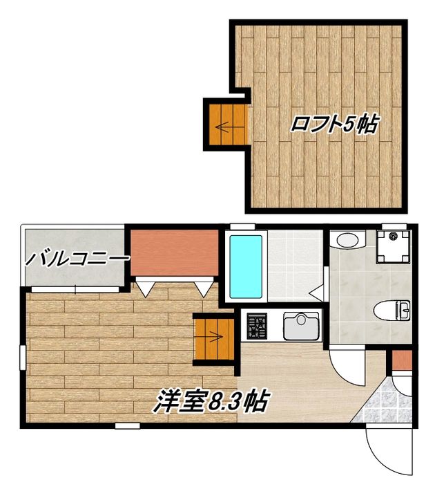 鹿児島県鹿児島市錦江台1(アパート)の賃貸物件の間取り