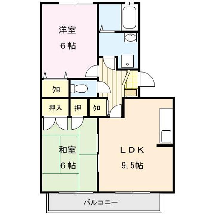 福岡県久留米市藤光1(アパート)の賃貸物件の間取り