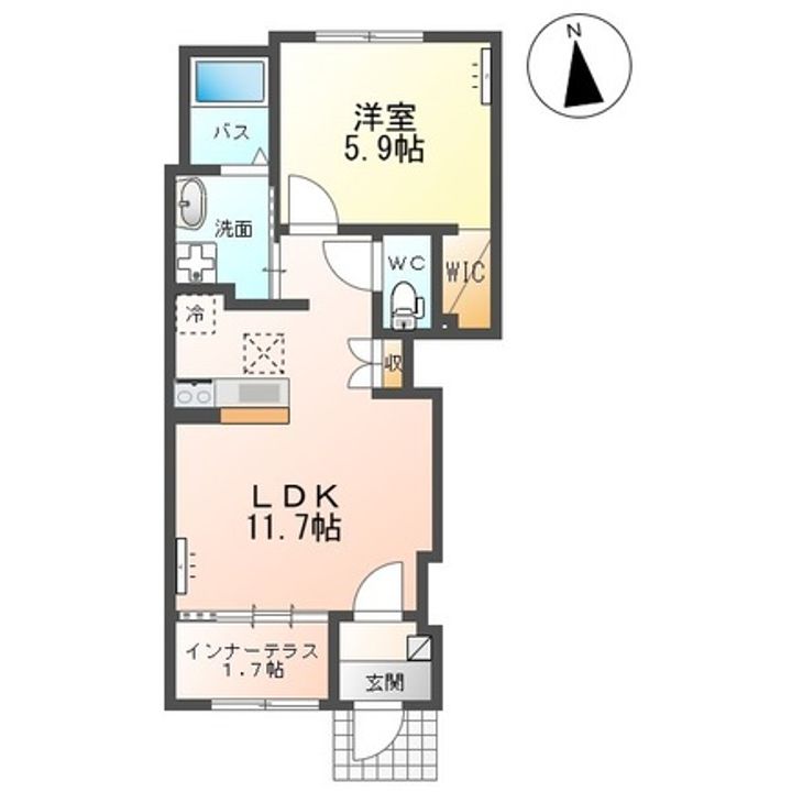 山形県山形市桜田東2(アパート)の賃貸物件の間取り