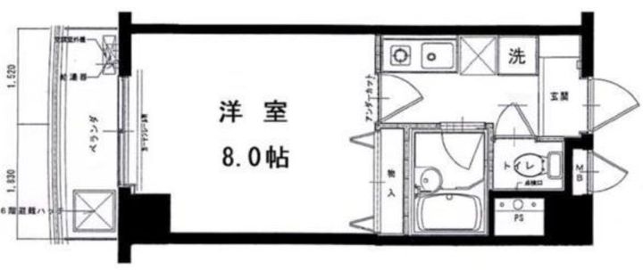 東京都荒川区西日暮里2(マンション)の賃貸物件の間取り