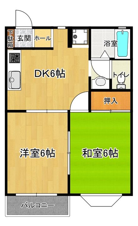 グランドハイツ川平A棟の間取り