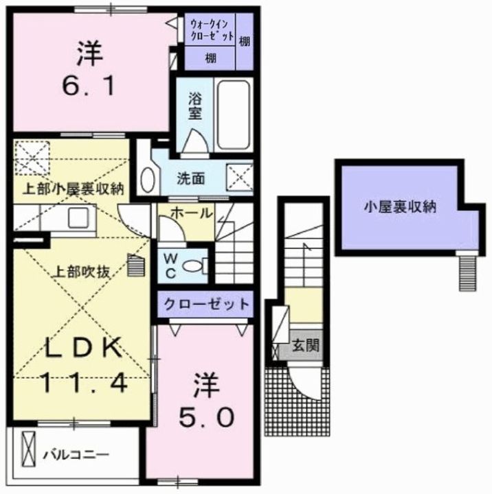 兵庫県西脇市野村町(アパート)の賃貸物件の間取り
