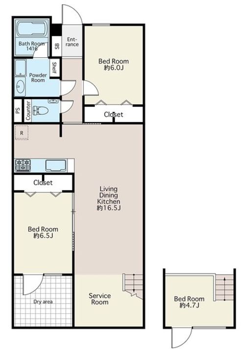 成城BLESS A棟の間取り