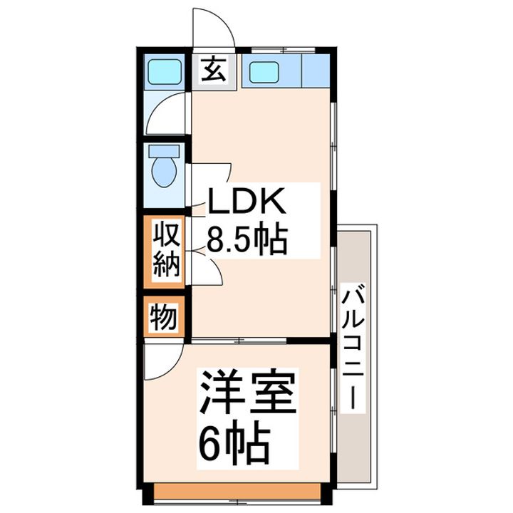 アニバーサリー新町の間取り