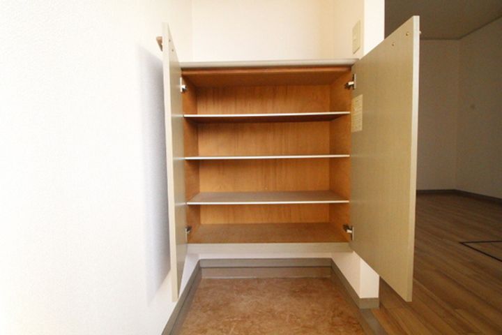 ソレイユキノミA棟の玄関