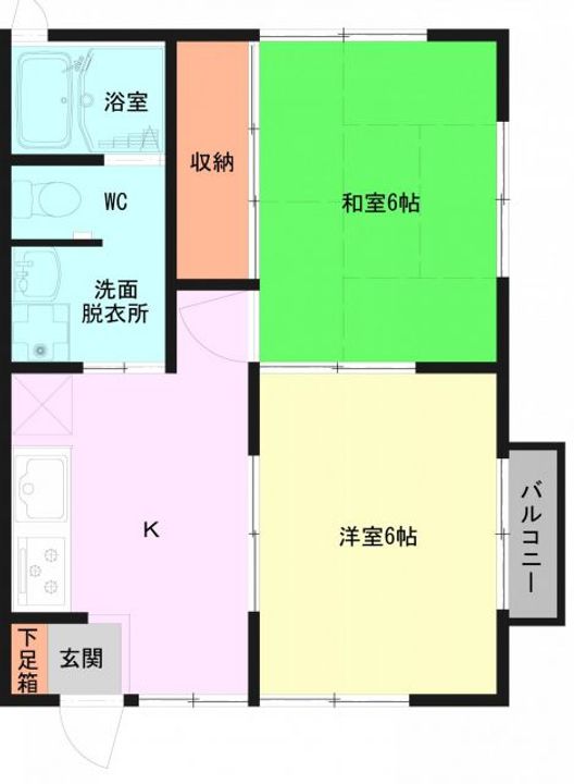 山内アパートの間取り