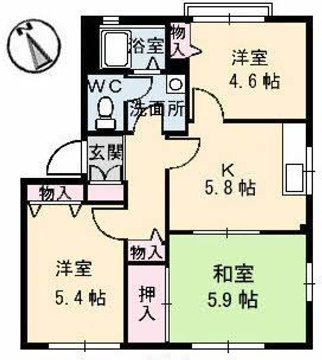 ディアス33 B棟の間取り