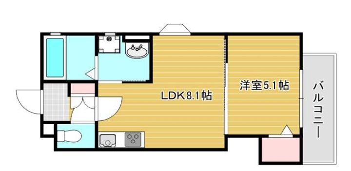 大阪府東大阪市吉田5(アパート)の賃貸物件の間取り
