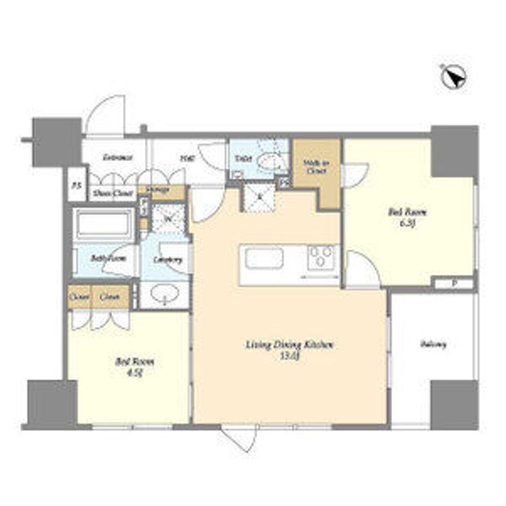 ドゥーエ月島IIの間取り