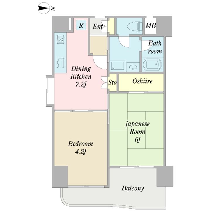 プロシード十条の間取り