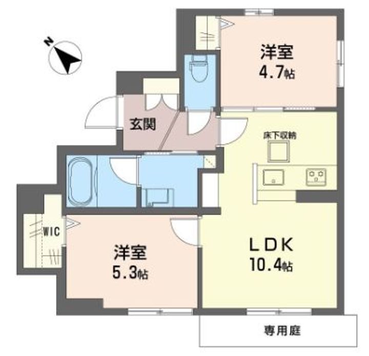 クレドール江ノ島 (1F)の間取り