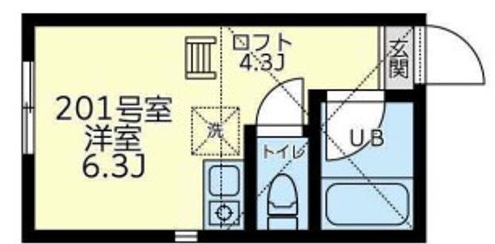 神奈川県横浜市保土ヶ谷区常盤台(アパート)の賃貸物件の間取り