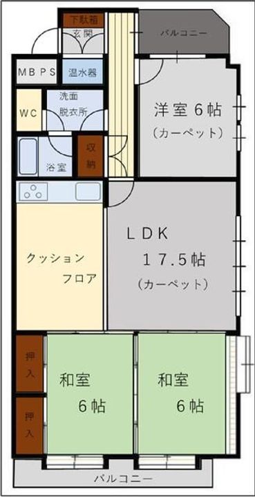ライオンズマンション金剛院 12階の間取り