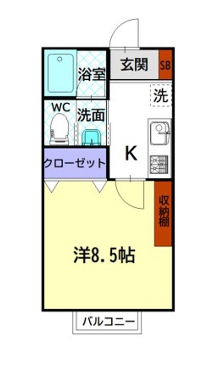 apartment Be:1の間取り