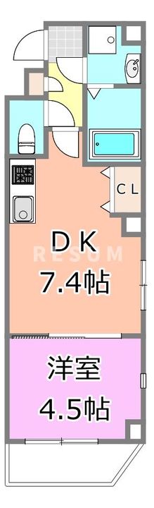 千葉県千葉市中央区新田町(マンション)の賃貸物件の間取り