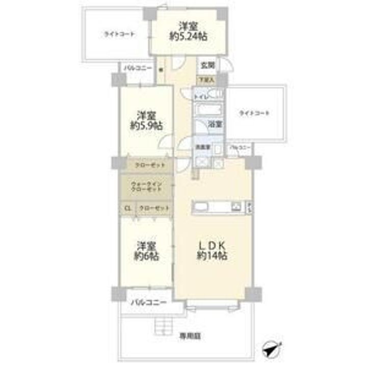 ひかりの丘四号棟の間取り