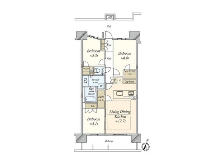 パークホームズ一社の間取り