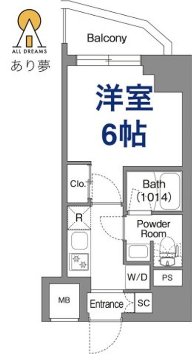 コンフォリア・リヴ横浜平沼の間取り