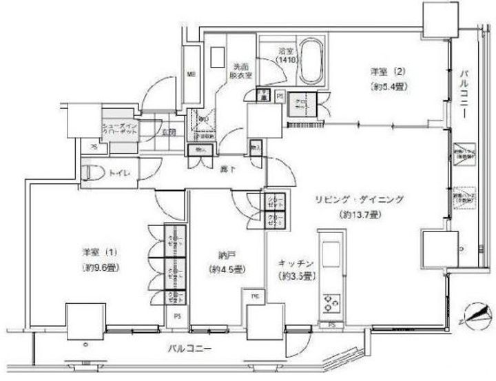 パークキューブ愛宕山タワーの間取り