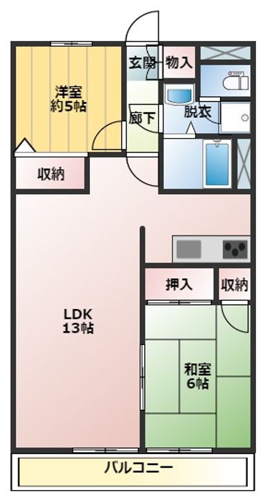笹コーポ戸田の間取り