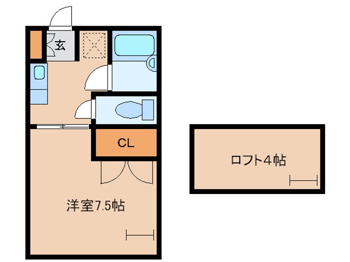宮崎県都城市一万城町(アパート)の賃貸物件の間取り