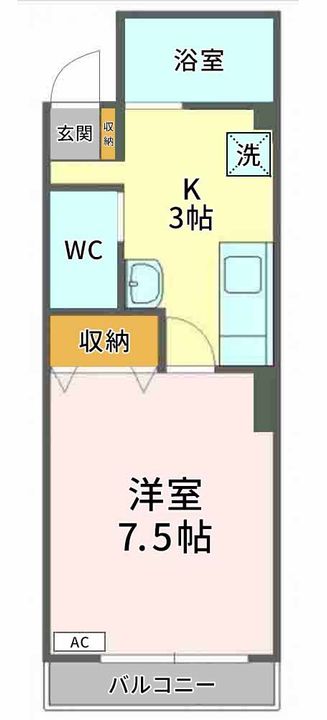 静岡県静岡市葵区車町(マンション)の賃貸物件の間取り