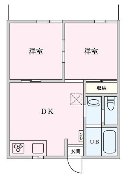 千葉県松戸市上本郷(マンション)の賃貸物件の間取り