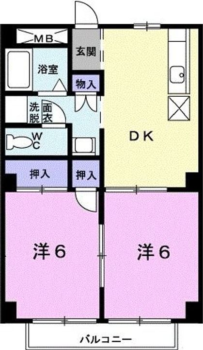 神奈川県厚木市山際(アパート)の賃貸物件の間取り