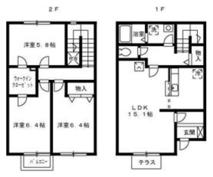 神奈川県厚木市愛甲4(一戸建)の賃貸物件の間取り