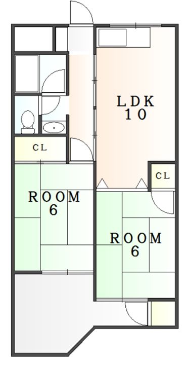 徳島県小松島市中郷町字西野(マンション)の賃貸物件の間取り