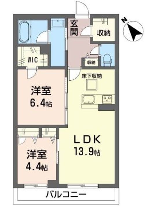 大久保クレストの間取り
