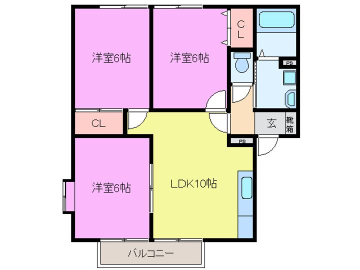 コンフォート打越坂 B棟の間取り