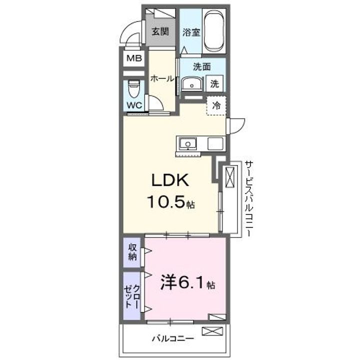 大阪府枚方市茄子作北町(アパート)の賃貸物件の間取り