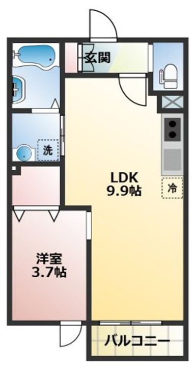 神奈川県横浜市港北区綱島東4(マンション)の賃貸物件の間取り