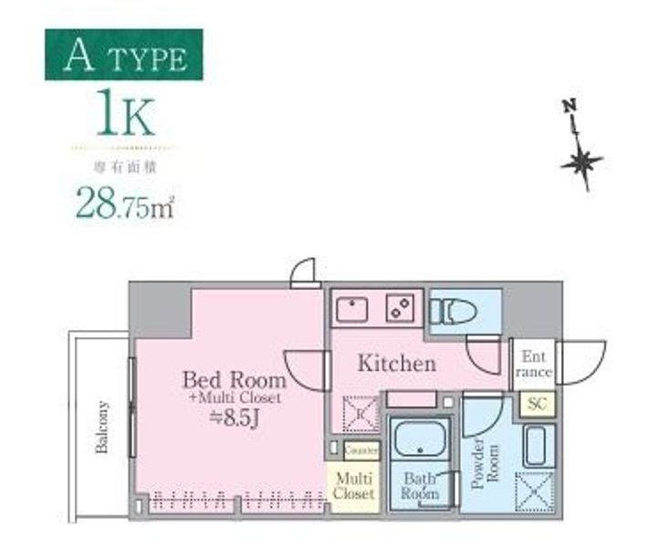 東京都江戸川区東葛西6(マンション)の賃貸物件の間取り