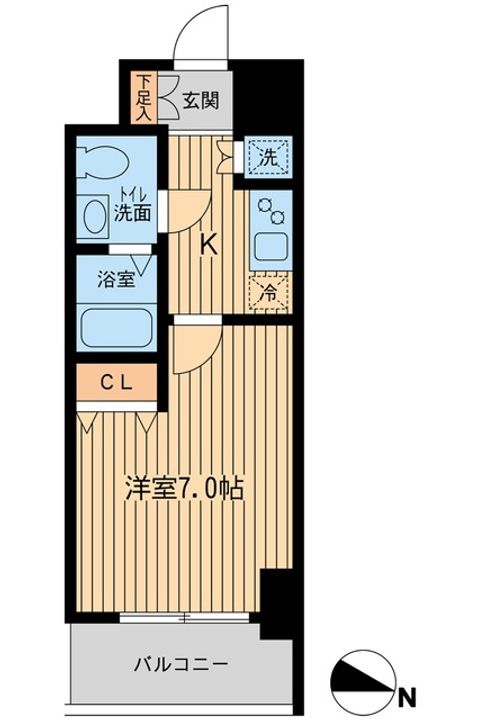 東京都立川市曙町2(マンション)の賃貸物件の間取り