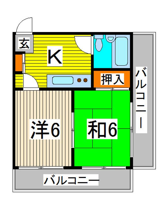 ベルメゾン並木の間取り