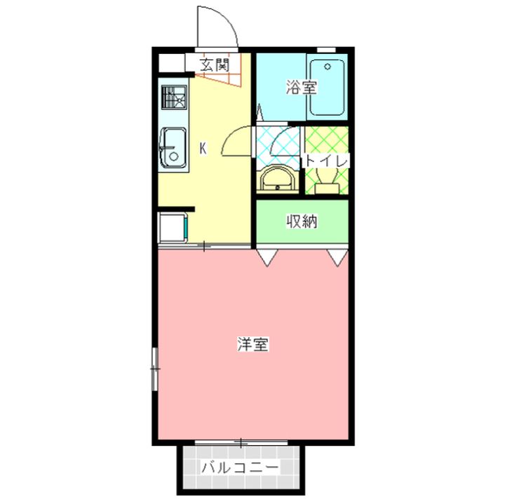 Park Side Villa桜A棟の間取り