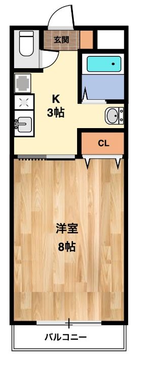 広島県呉市広古新開7(マンション)の賃貸物件の間取り