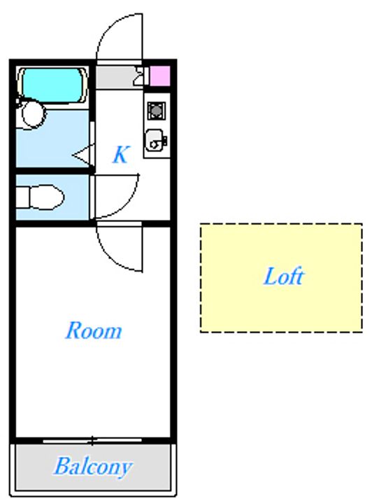 東京都小平市小川町1(アパート)の賃貸物件の間取り