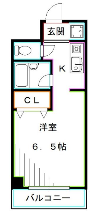 東京都中野区東中野5(マンション)の賃貸物件の間取り