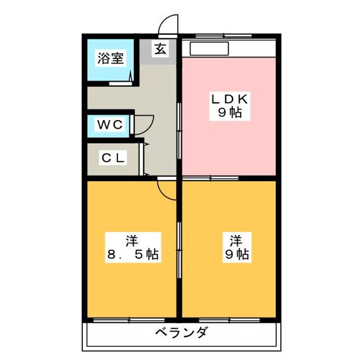 コーポ飛鳥の間取り