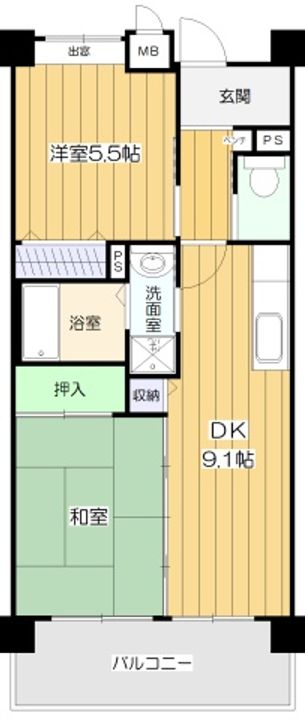 アメニティコート芦屋春日南棟の間取り