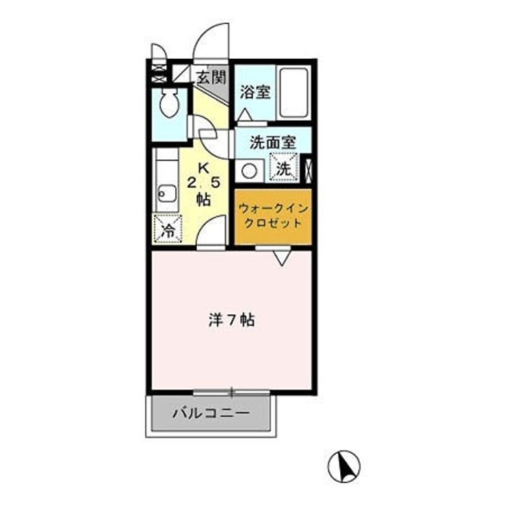 東京都八王子市館町(アパート)の賃貸物件の間取り