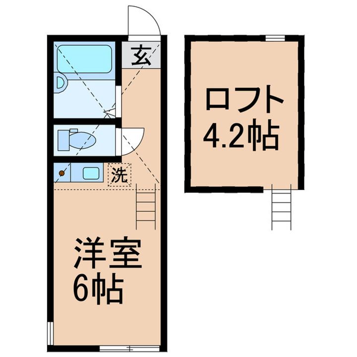 神奈川県横浜市保土ヶ谷区鎌谷町(アパート)の賃貸物件の間取り