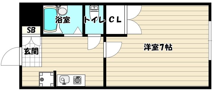 大阪府吹田市江の木町(マンション)の賃貸物件の間取り