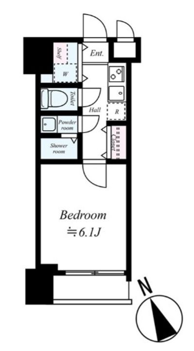 東京都中央区築地2(マンション)の賃貸物件の間取り