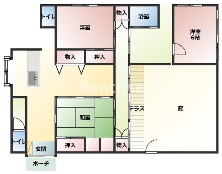 愛知県江南市尾崎町桐野(一戸建)の賃貸物件の間取り