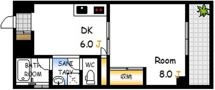広島県広島市中区小町(マンション)の賃貸物件の間取り